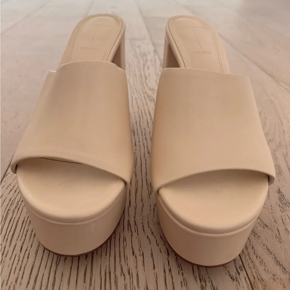 BLACK SUEDE STUDIO Tyler Platform Slide Sandal (38 Women)